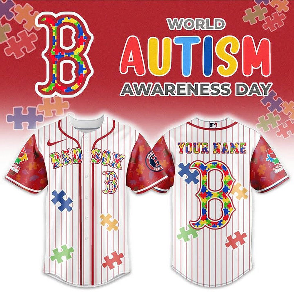 Personalized Boston Red Sox Autism Awareness Day 2026 Limited Baseball Jersey