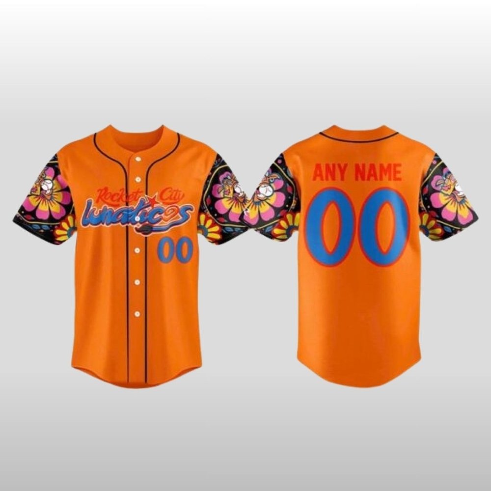 Personalized Rocket City Lunaticos Floral Sleeves 2026 Baseball Jersey Gift For Baseball Fans