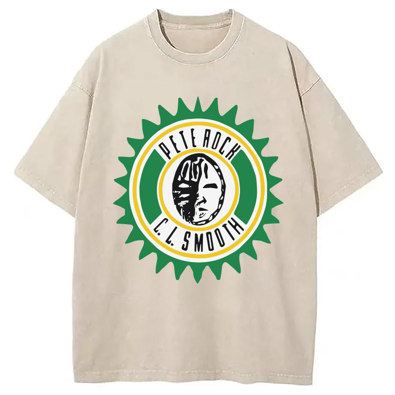 Pete Rock n CL Smooth Washed T-Shirt Soft Cotton Daily Wear Tee Gifts For Him