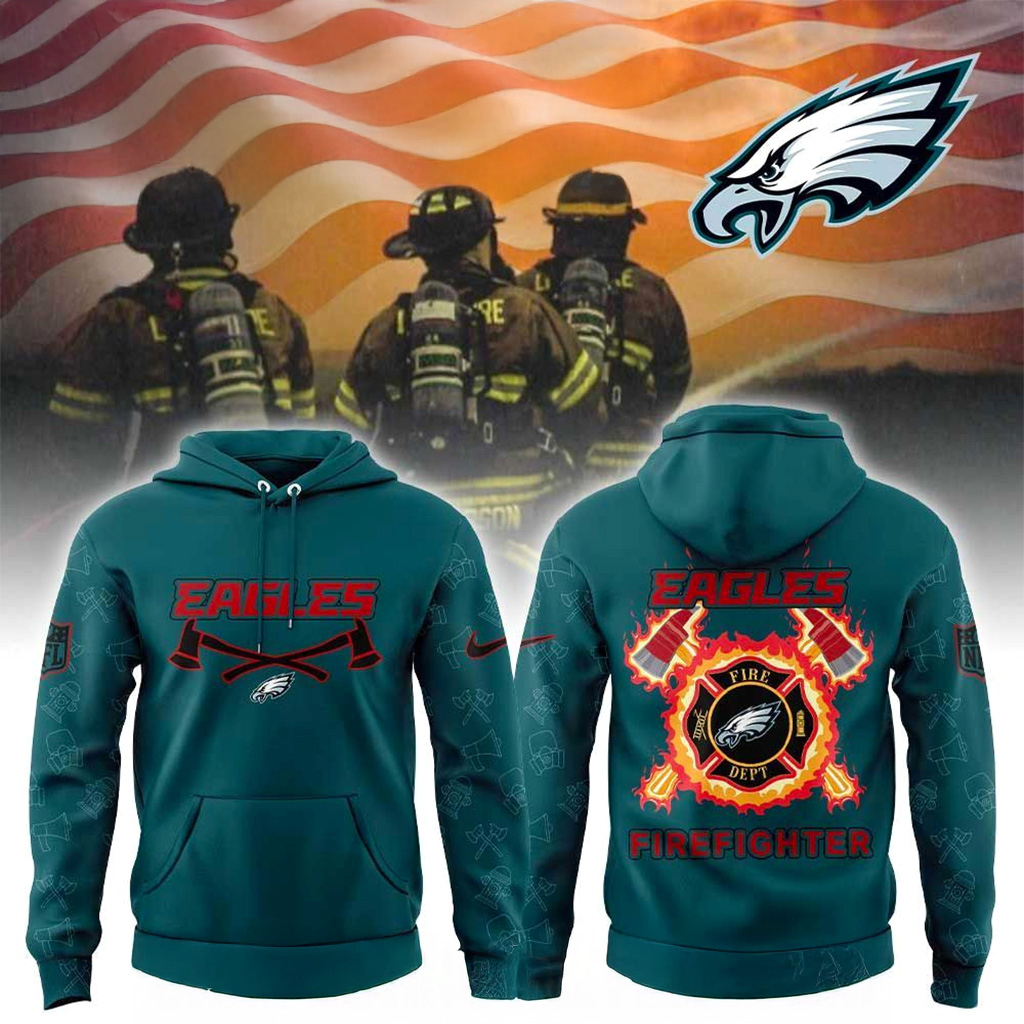 Philadelphia Eagles Firefighter Appreciation Hoodie Eagles Merch Gift Ideas For Football Lovers