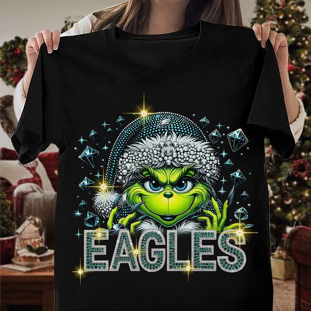 Philadelphia Eagles Grinch NFL Christmas T-Shirt Football Holiday Apparel Best Gift For Fans