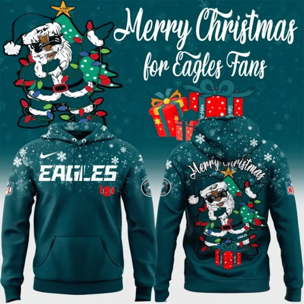 Philadelphia Eagles Merry Christmas Winter Hoodie Best Gift For Eagles Fans