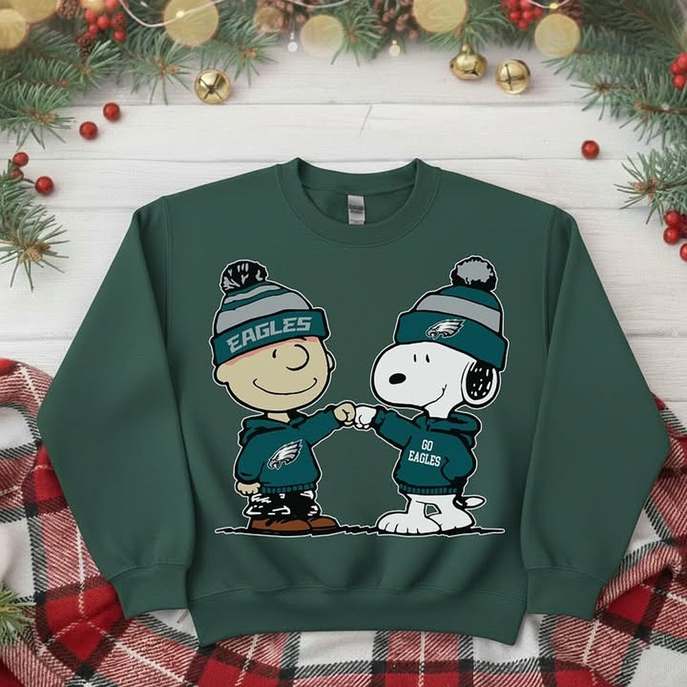 Philadelphia Eagles NFL Peanuts Christmas Sweatshirt Eagles Apparel Football Holiday Best Gift For Fans