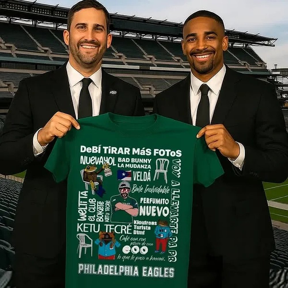 Philadelphia Eagles Puerto Rico Bad Bunny T-Shirt Eagles Apparel Best Gift For Football Fans