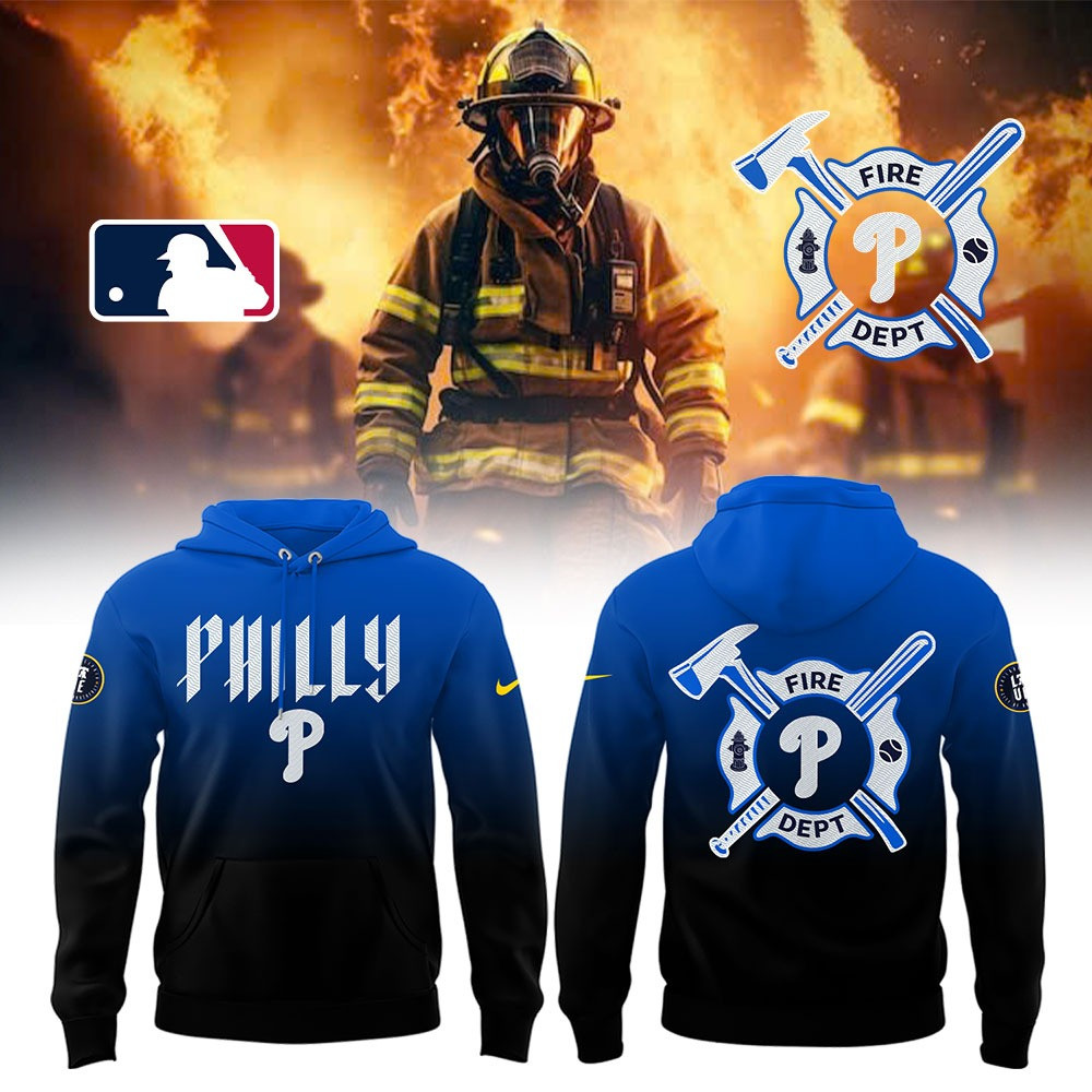 Philadelphia Phillies x Firefighter Appreciation Night Hoodie MLB Merch Best Gifts For Fans