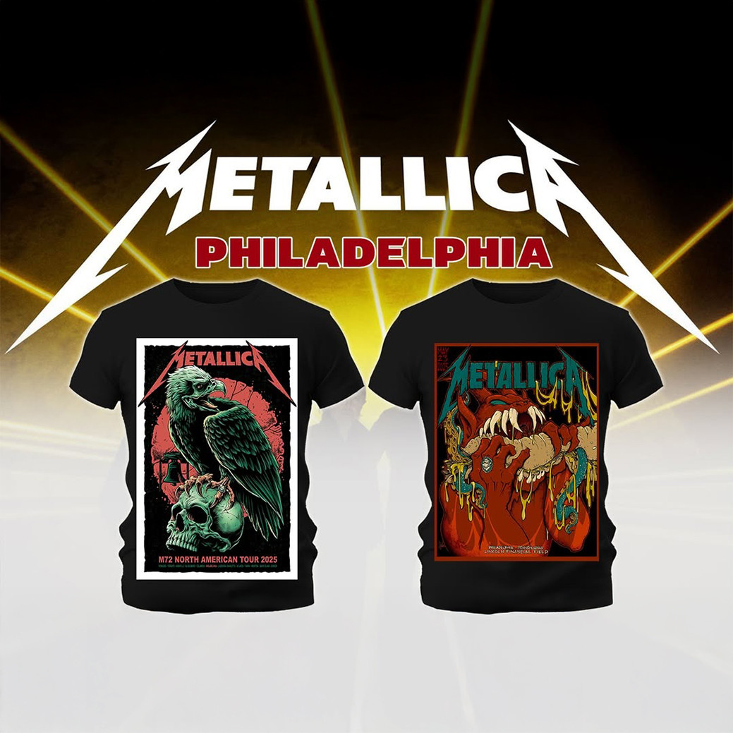 Philadelphia Philly Metallica M72 North American Tour 2025 T-Shirt Concert Tour Fan Merch