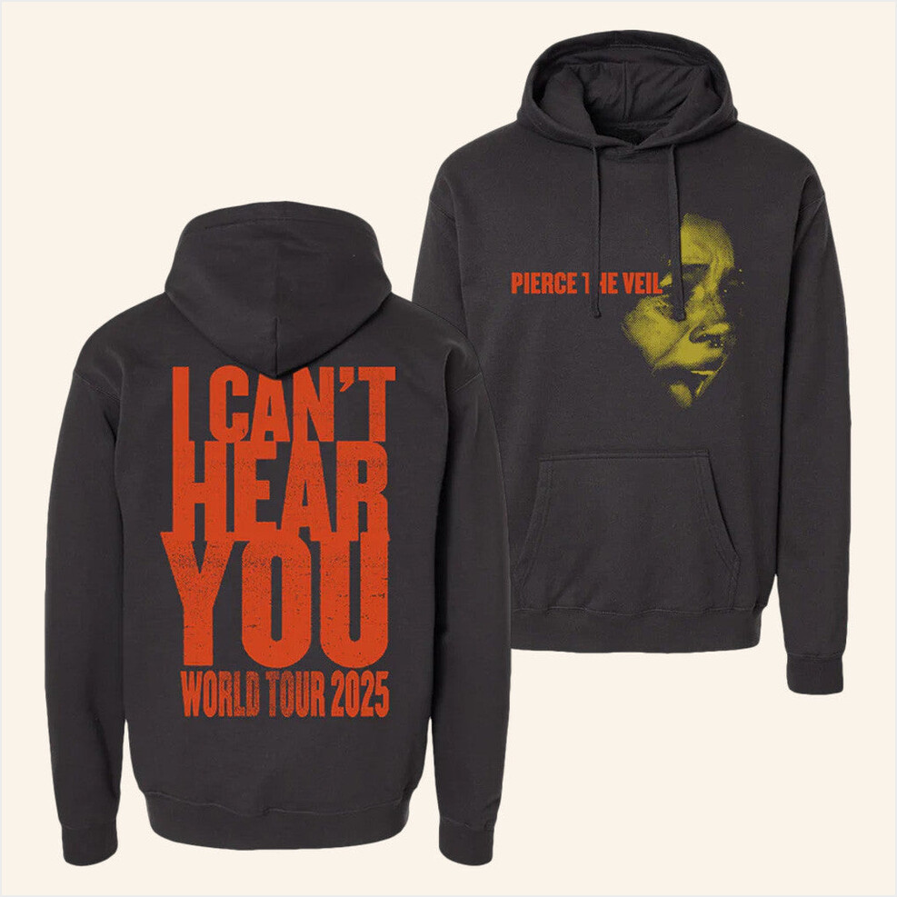 Pierce The Veil Merch Black Screamer Hoodie Best Gifts For Husband Birthday Gifts For Besties
