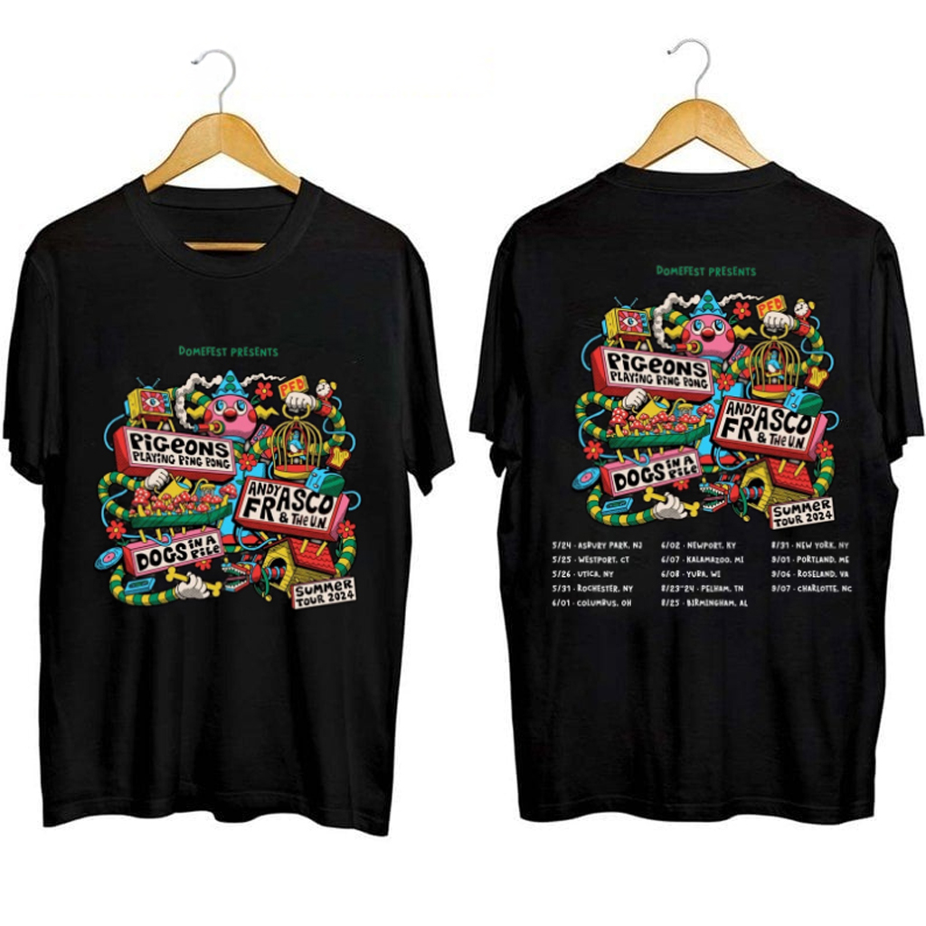 Pigeons Playing Ping Pong Summer Tour Shirt PPPP Merch For Music Lovers