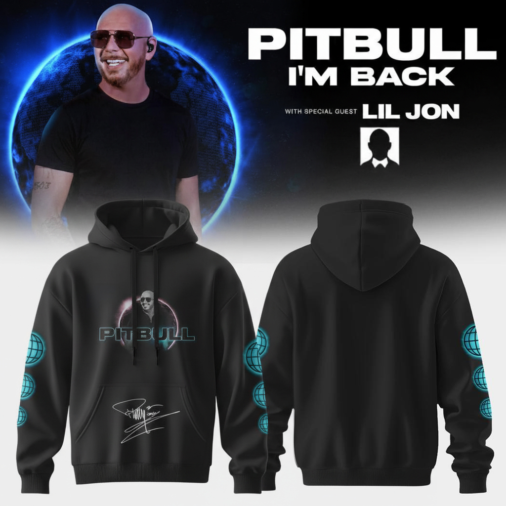 Pitbull I’m Back Hoodie Pitbull Tour Merch Best Gift For Hip Hop Music Fans
