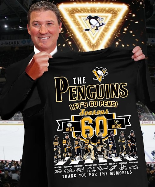 Pittsburgh Penguins 60th Anniversary Season 1967-2026 T-Shirt