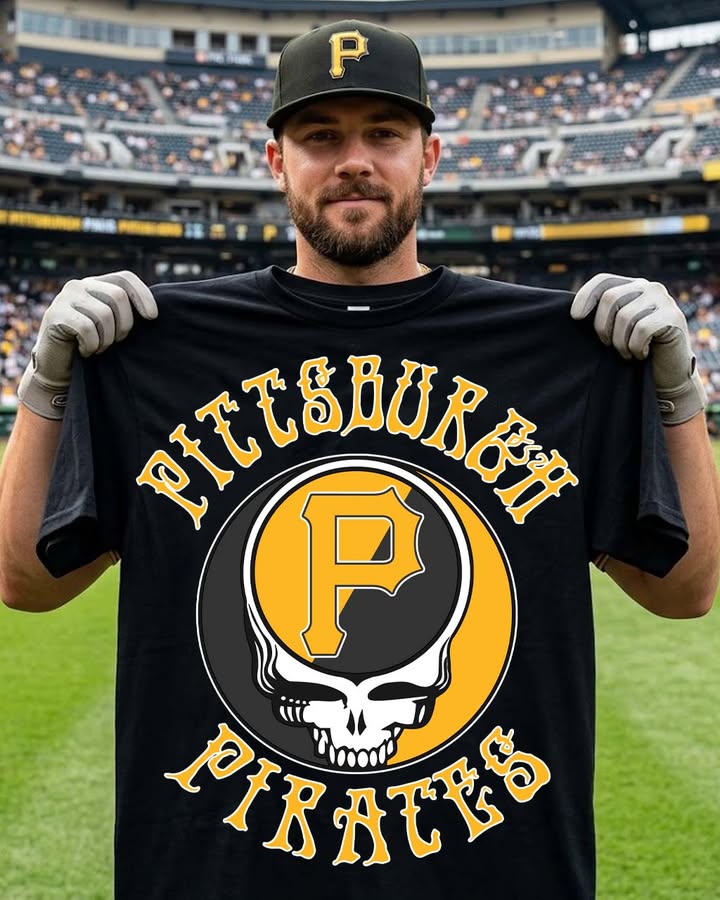 Pittsburgh Pirates x Grateful Dead Black T-Shirt
