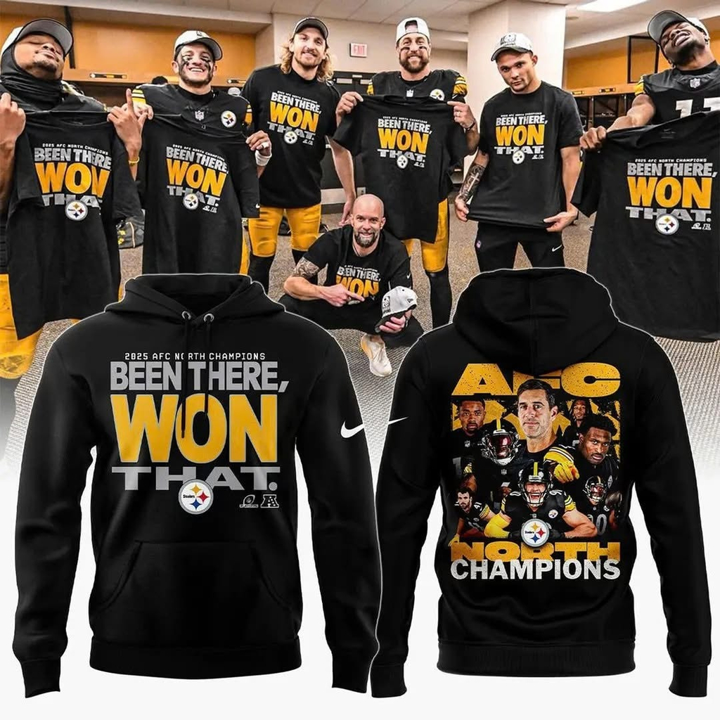 Pittsburgh Steelers Football 2025 AFC North Champions Hoodie Best Gift For Football Fans