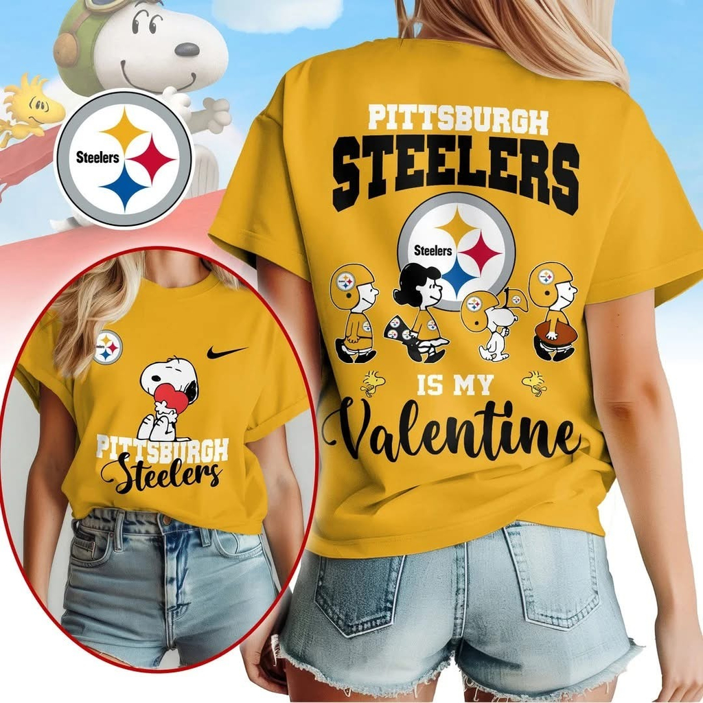 Pittsburgh Steelers Football Women Shirt Is My Valentine Cute Team Merch Best Gift For Fans