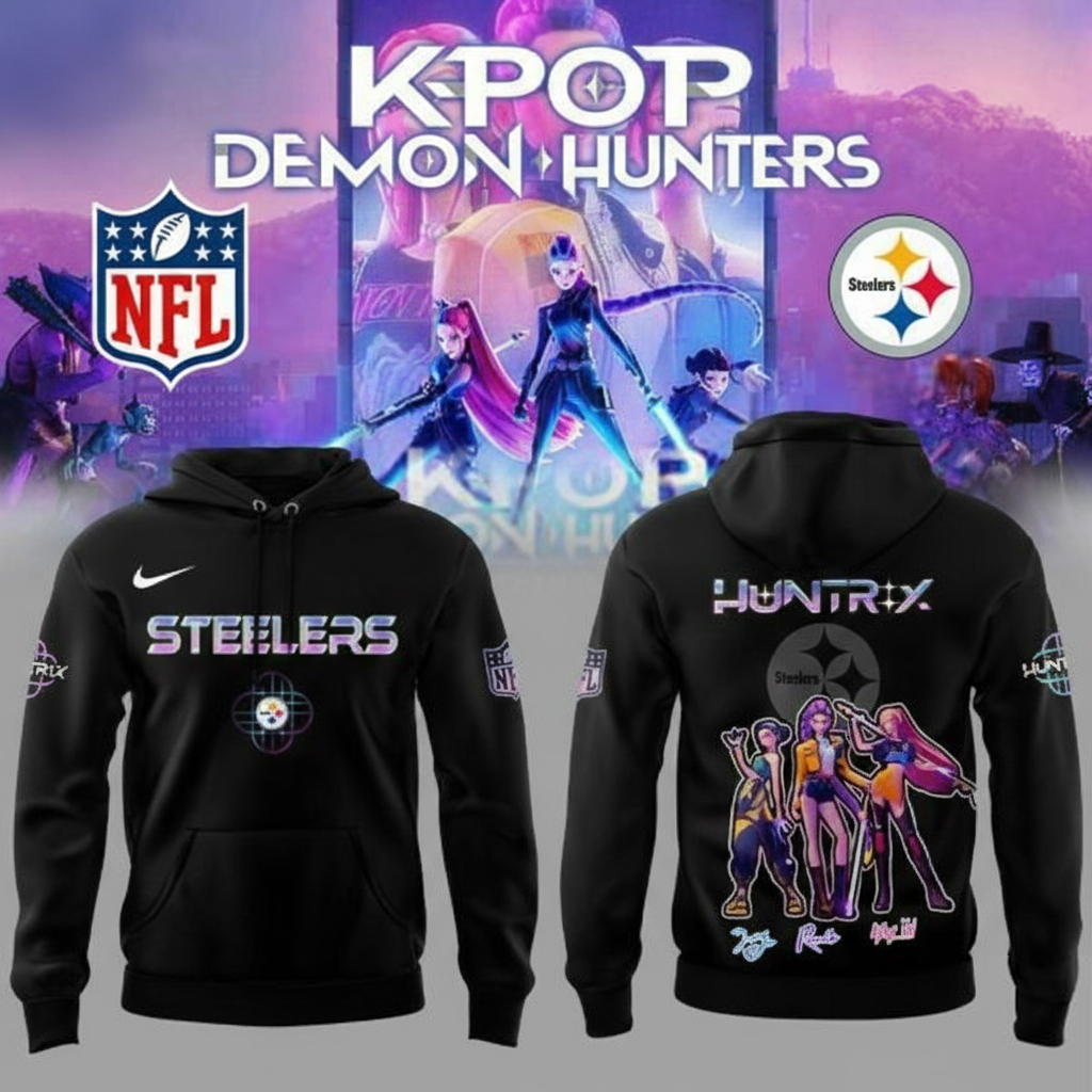 Pittsburgh Steelers KPop Demon Hunters 2025 Playoffs Hoodie Steelers Apparel Unique Gift For NFL Fans