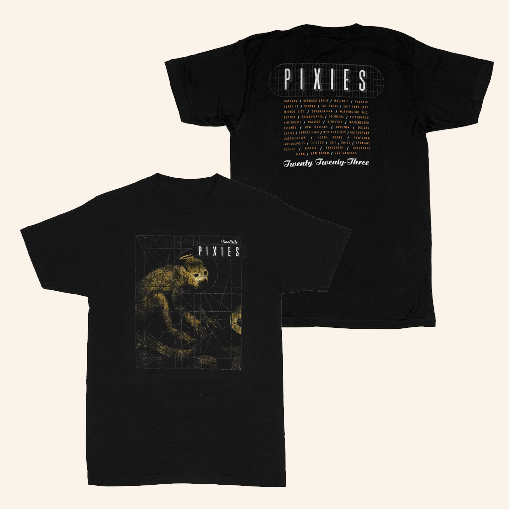 Pixies Merch Pixies Vintage Grid 2023 Tour T-Shirt Christmas For Rock Band Fans