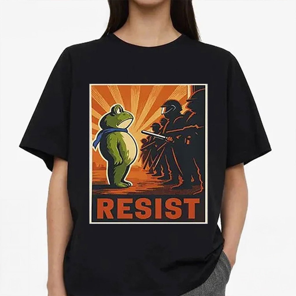 Portland Frog Protest Resist T-Shirt FDT Shirt For Father