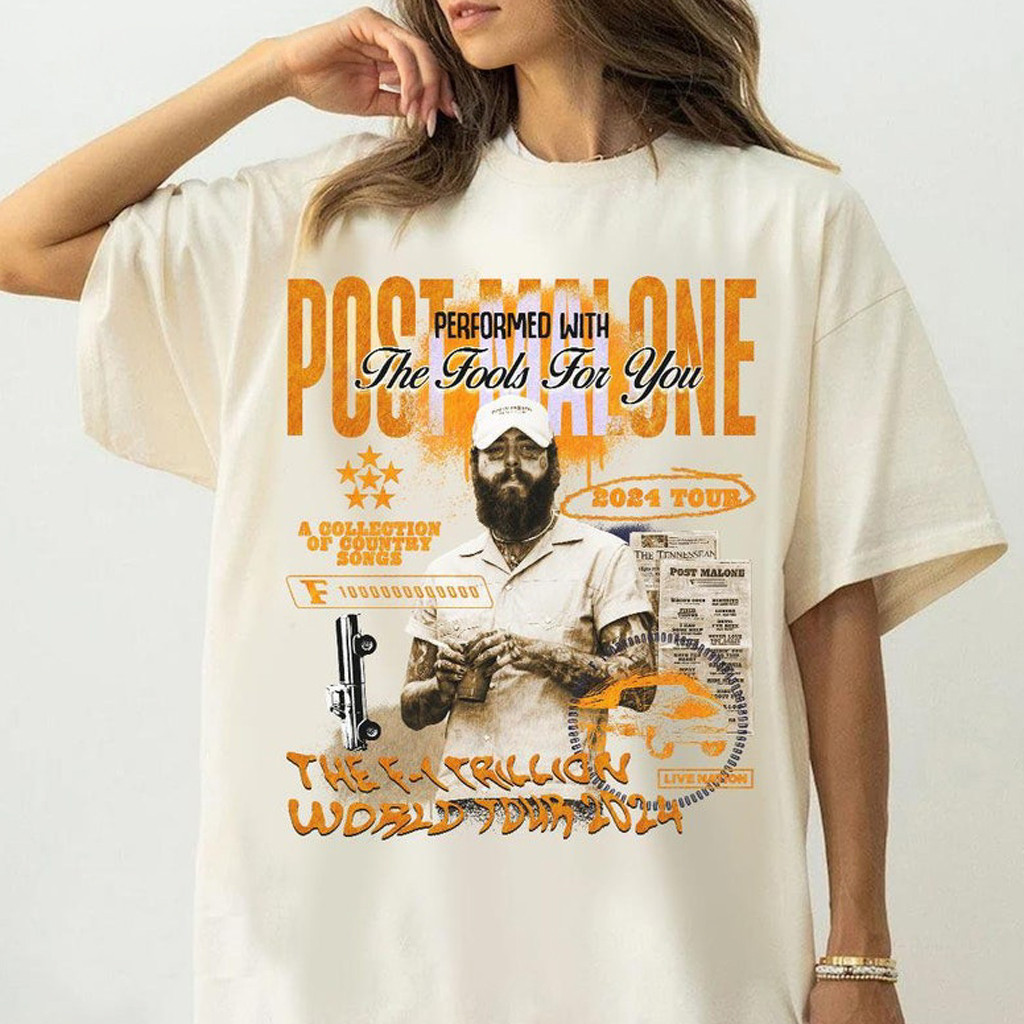 Post Malone World Tour 2024 Shirt Post Malone Merch Birthday For Sister