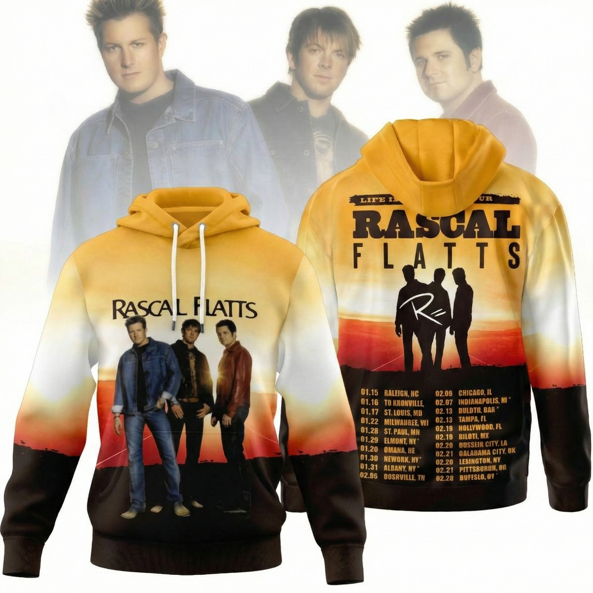 Rascal Flatts 2026 North America Tour Hoodie Rascal Flatts Merch Best Gift For Country Music Fans