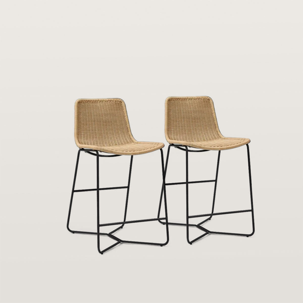 Rattan Wicker Outdoor Chairs High Counter Stool