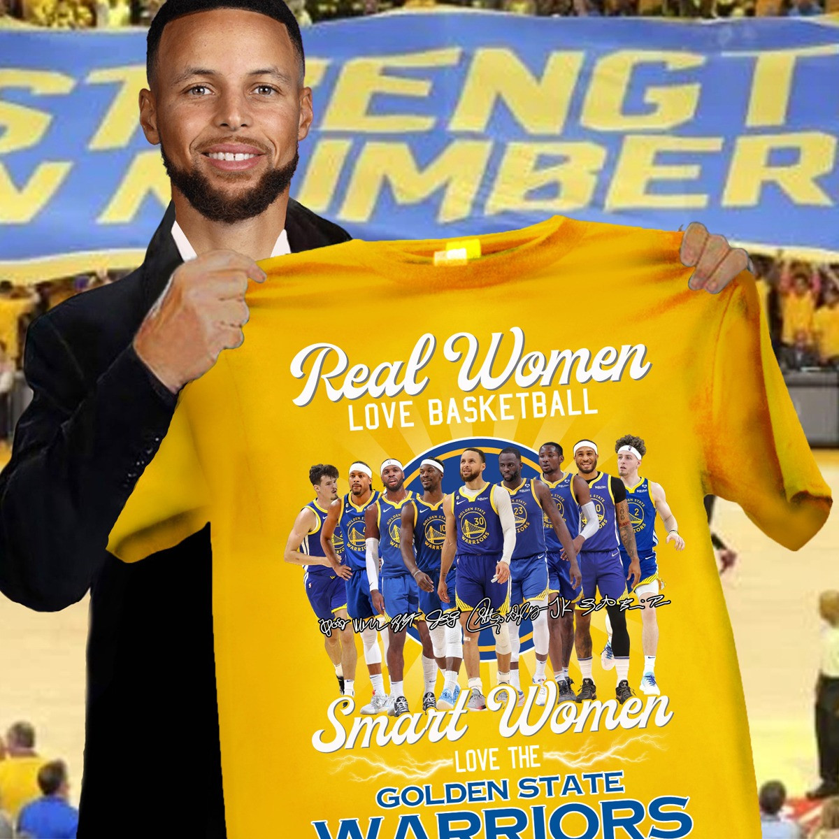 Real Women Love Basketball Smart Love Golden State Warriors T-Shirt Fan Gifts For Her