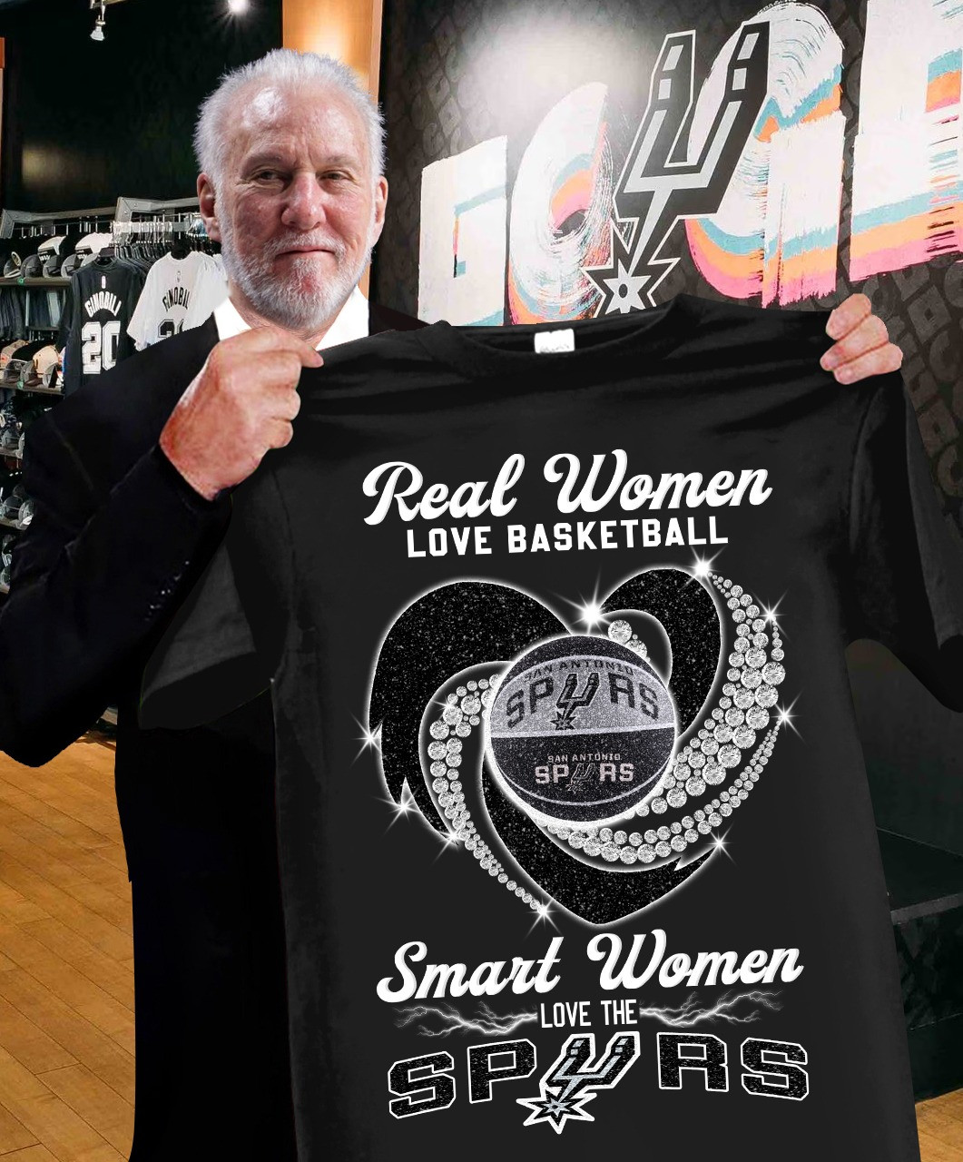 Real Women Love Basketball Smart Love San Antonio Spurs Shirt Best Gift For Basketball Fans