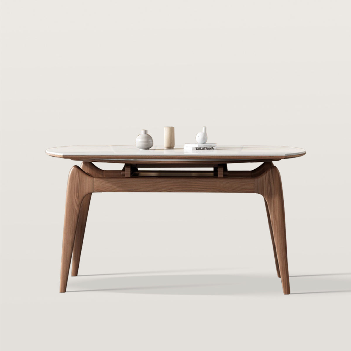 Retractable Rock Table with Cat-Ear Shaped Leg