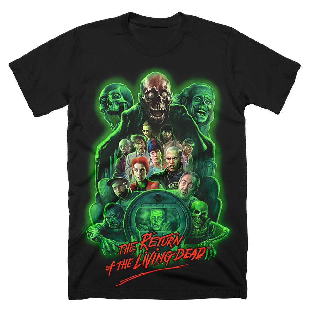 Return Of The Living Dead Graveyard Glow T-Shirt Merchandise Horror Film Fan Gifts