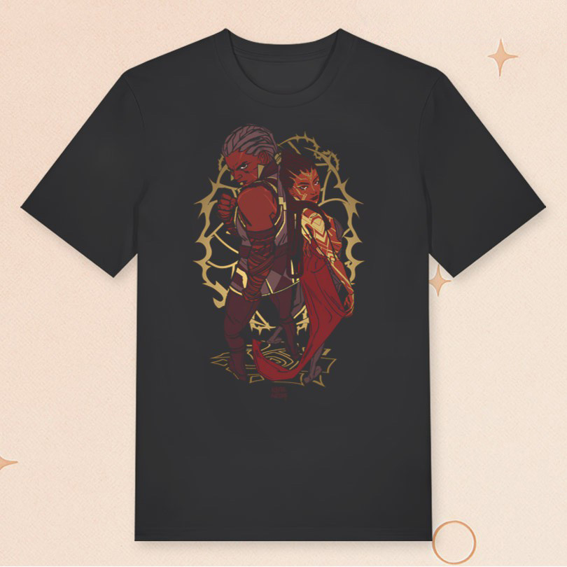 Riot Games Merch Arcane Mel And Ambessa Foil T-Shirt For Gamers