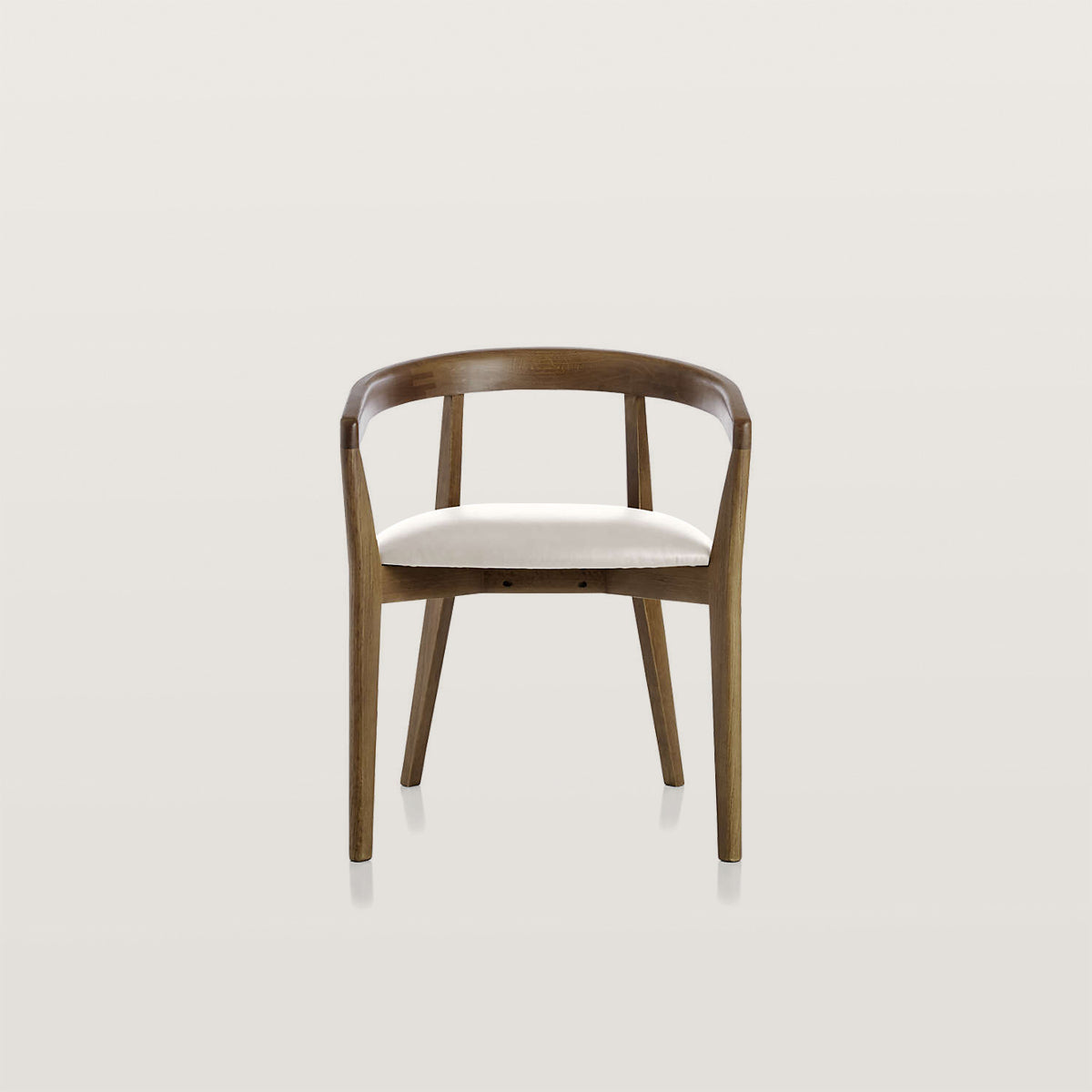Round Backed Dining Chair with Armrests