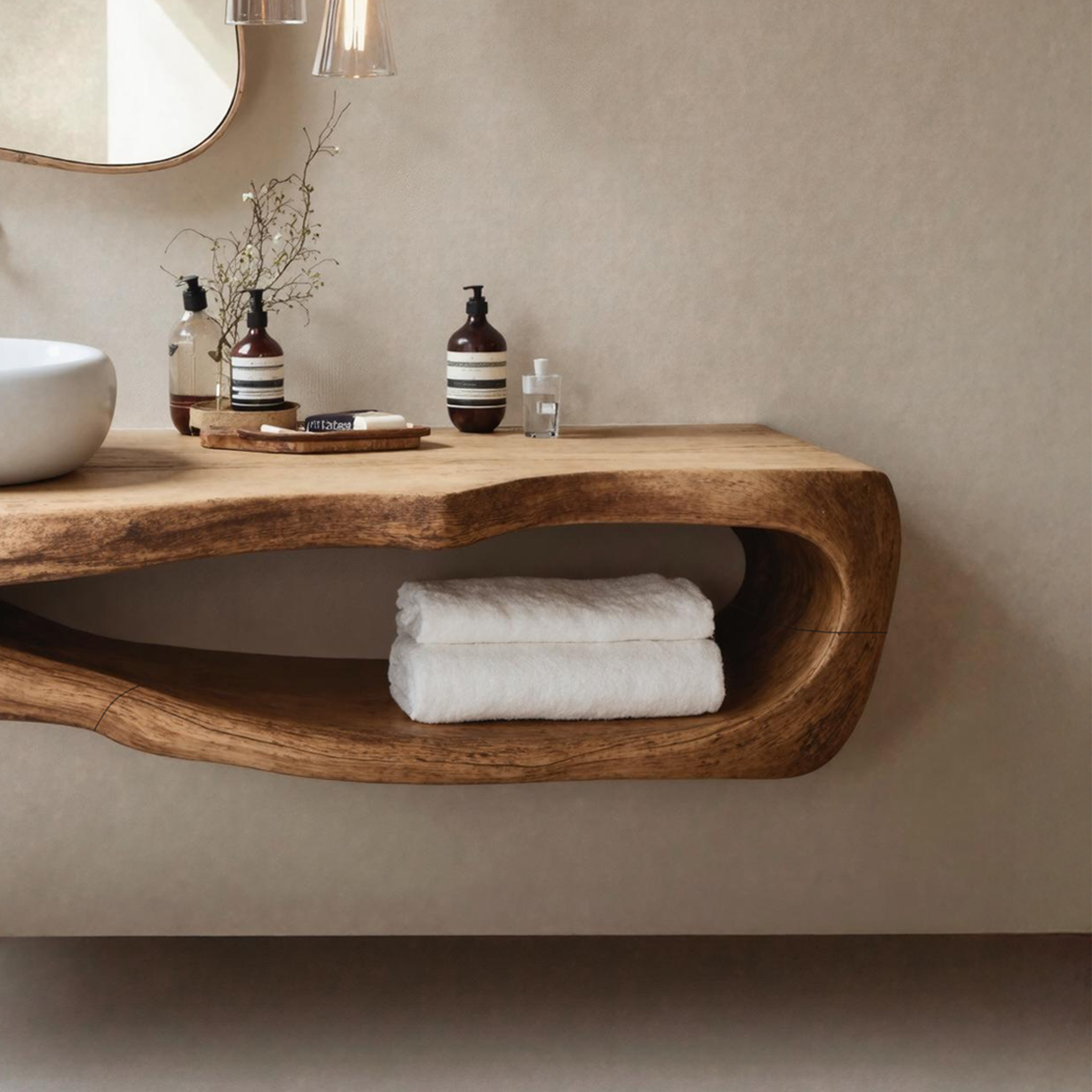 Rustic Bathroom Shelf For Industrial Bathroom Style SILDTTNBAS007