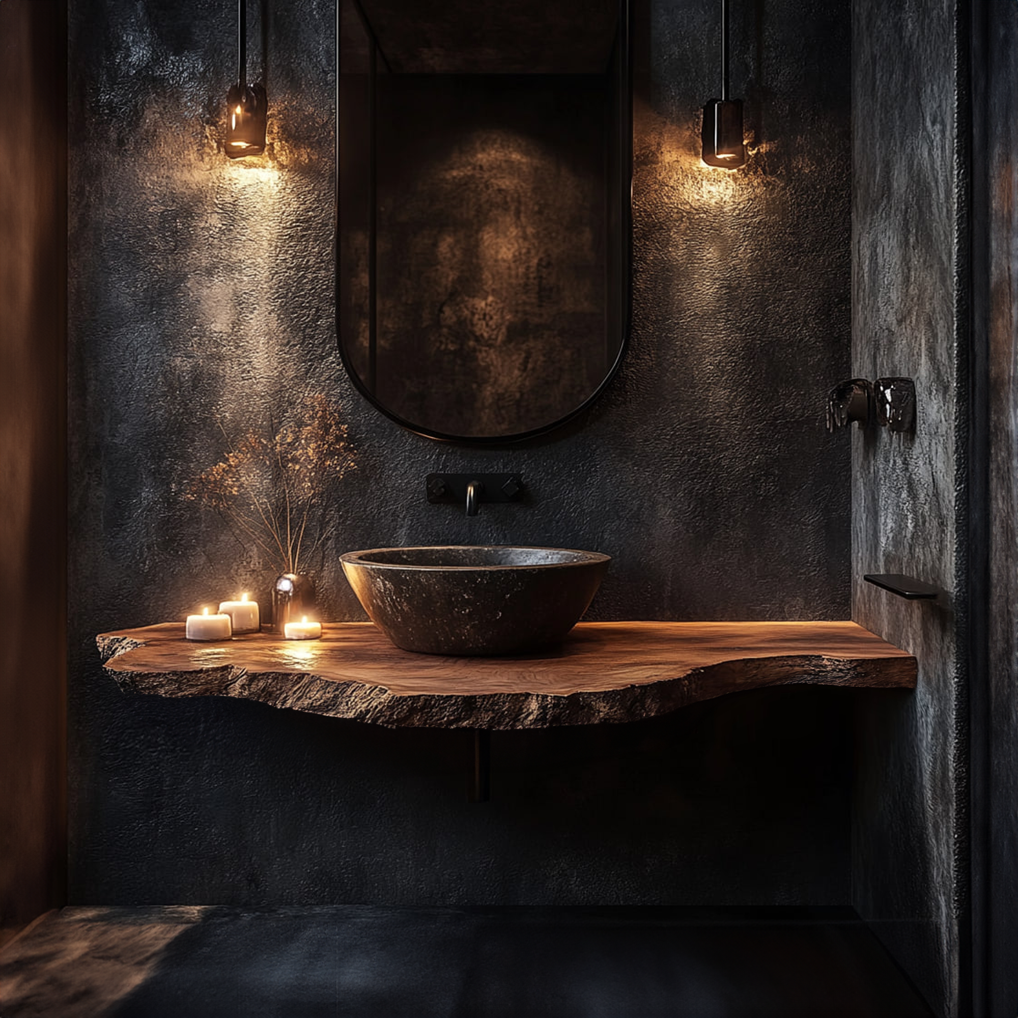 Rustic Floating Bathroom Vanity Modern Washroom SINLKIBRV182
