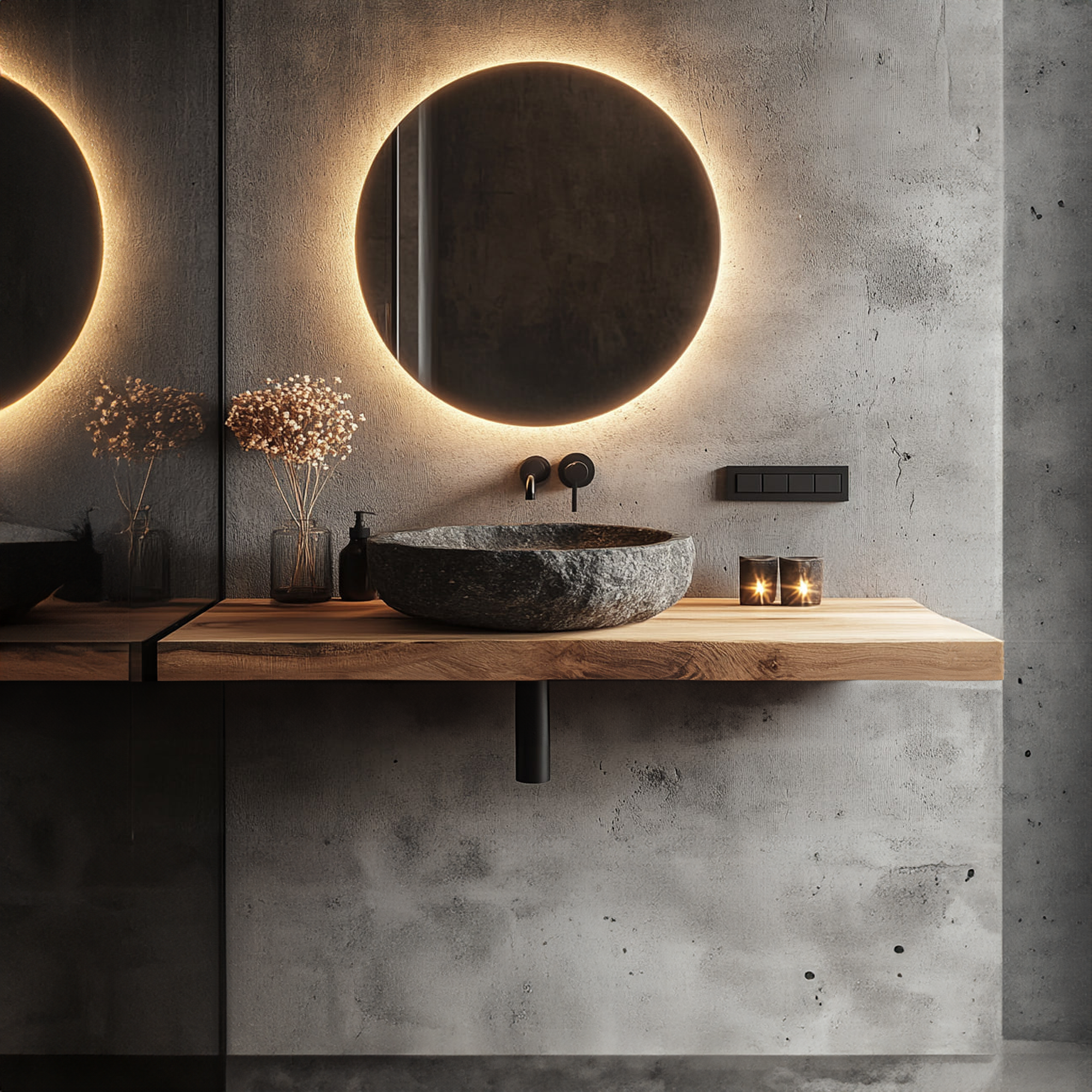 Rustic Floating Bathroom Vanity Modern Washroom Space SINLKIBRV190