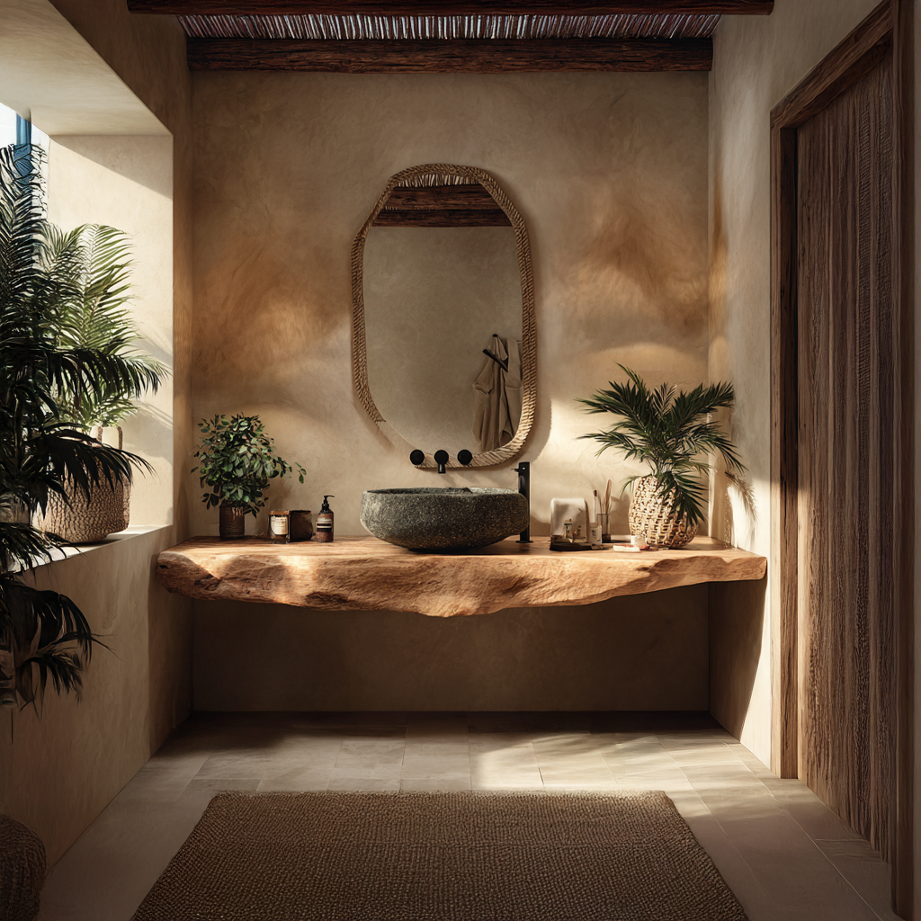 Rustic Floating Shelf Single Vanity Bathroom SINLSABRV088