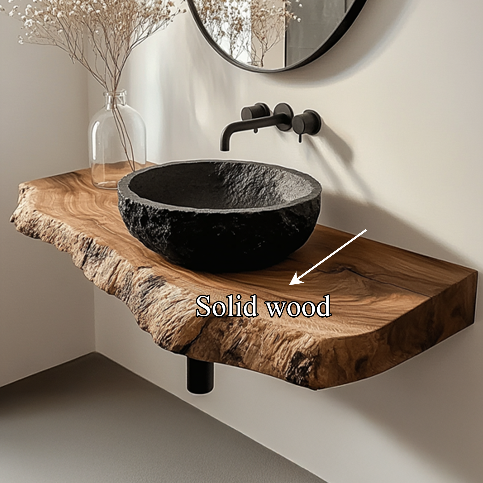 Rustic Floating Shelf Vanity Bathroom SINLSABRV067