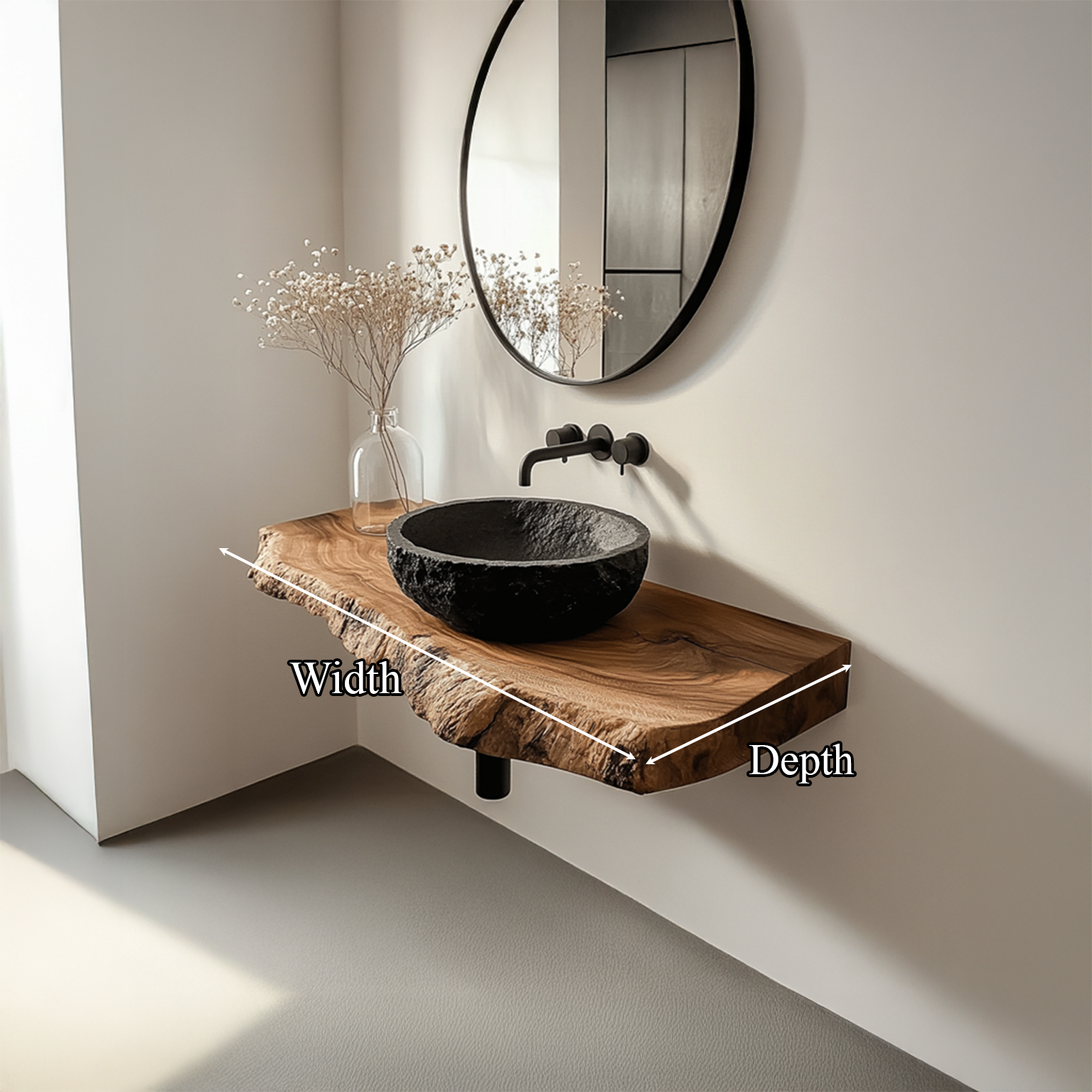 Rustic Floating Shelf Vanity Bathroom SINLSABRV067