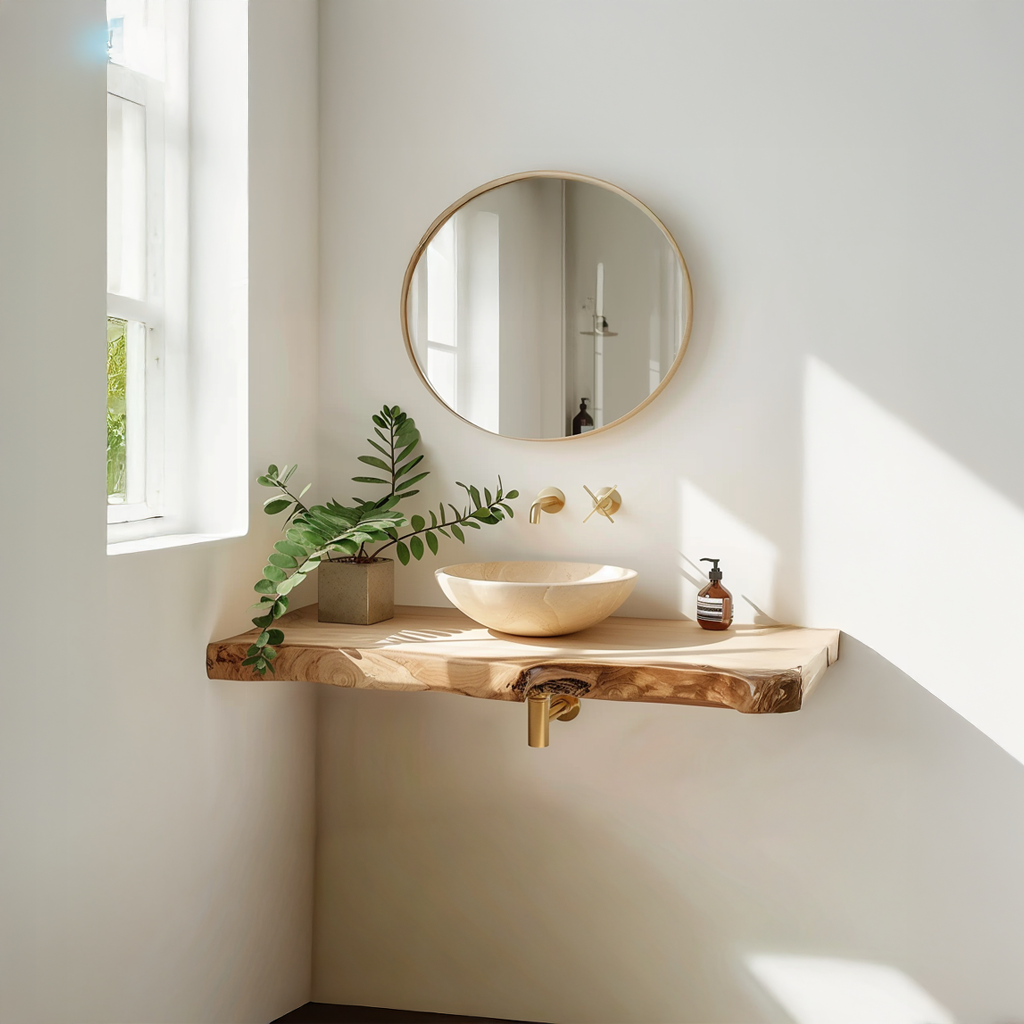 Rustic Floating Shelf Washstand Bathroom SINLSABRV084