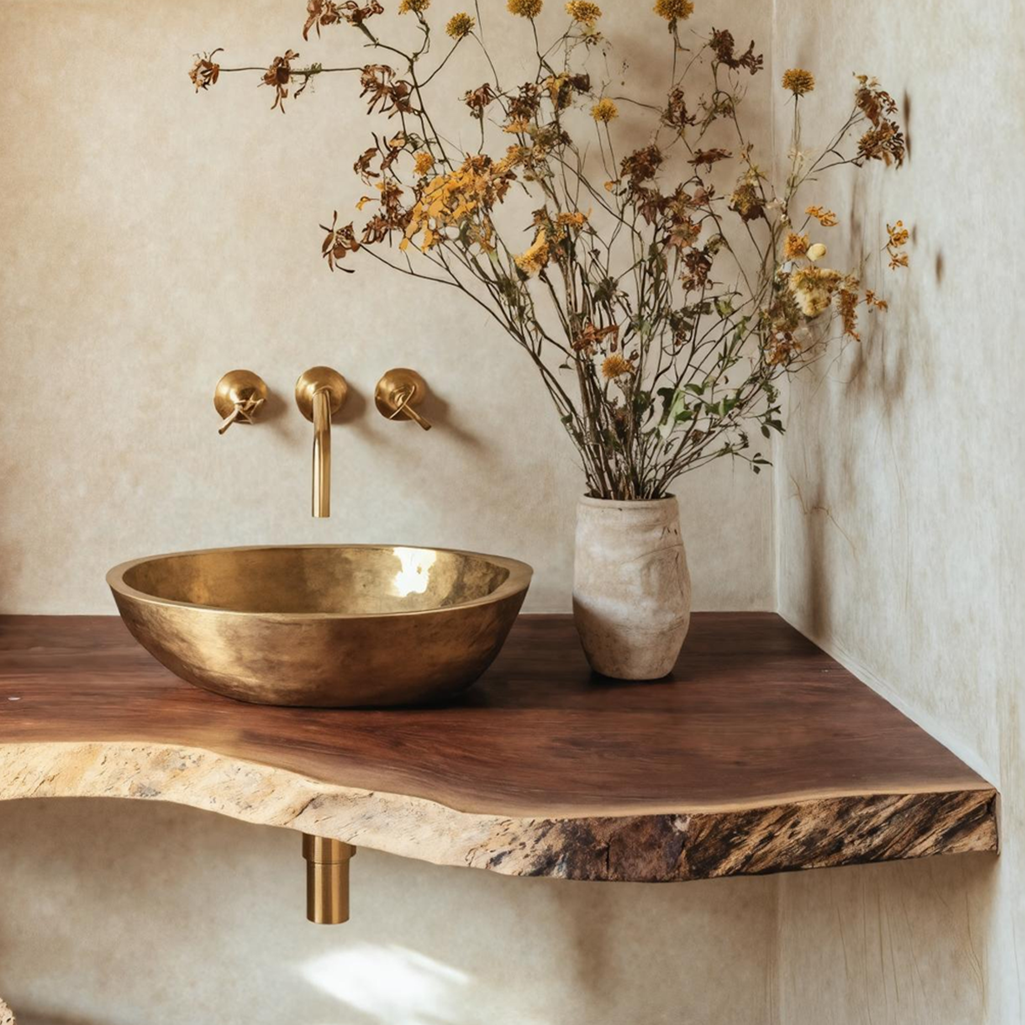 Rustic Floating Vanity For Compact Bathroom Design SILDTTRBAS009