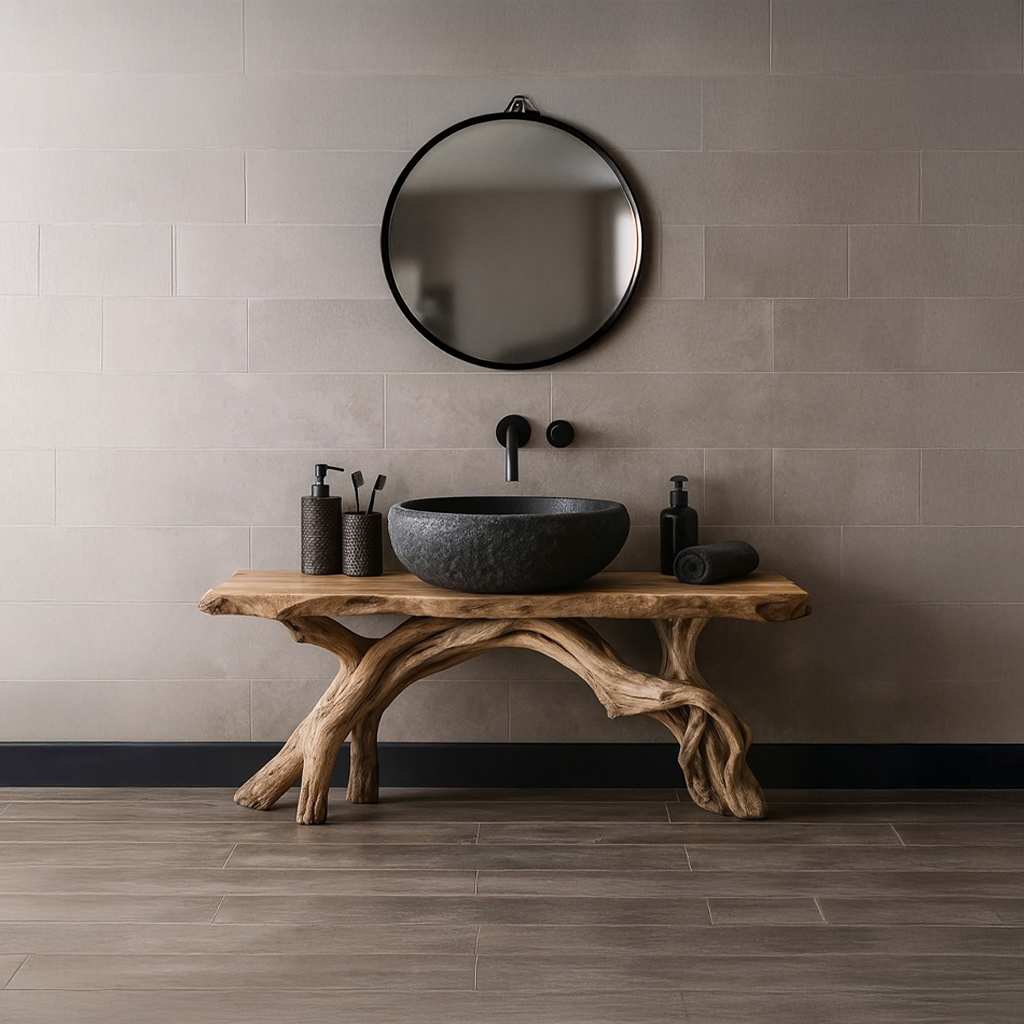 Rustic Handmade Stand Washroom SINLSABRV079