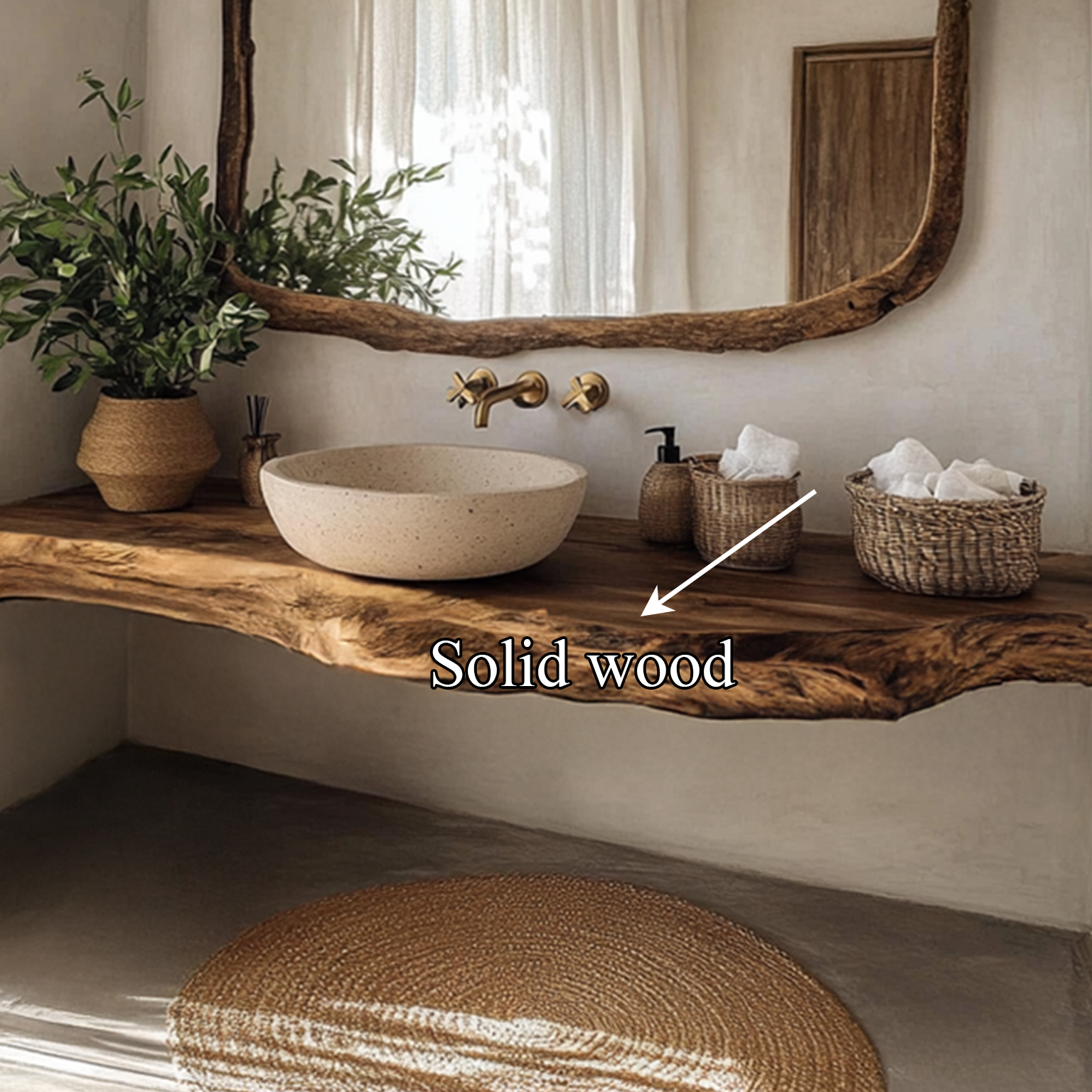 Rustic Handmade Vanity Bathroom SINLSABRV072