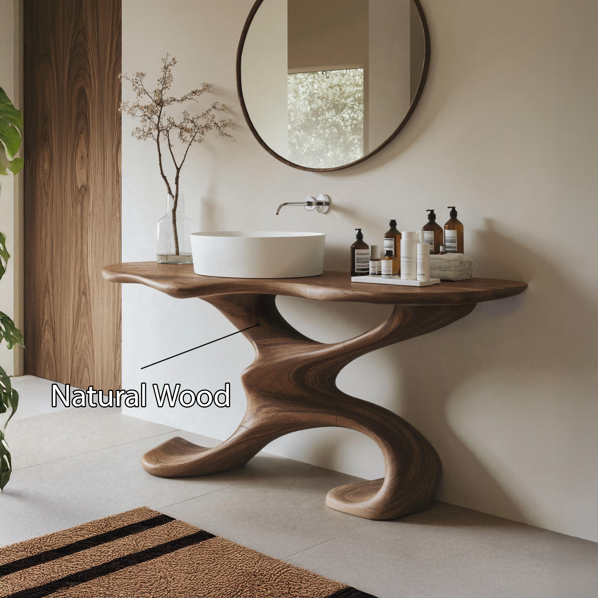 Rustic Live Edge Vanity For Earthy Bathroom Interiors SILDTTNBRV013