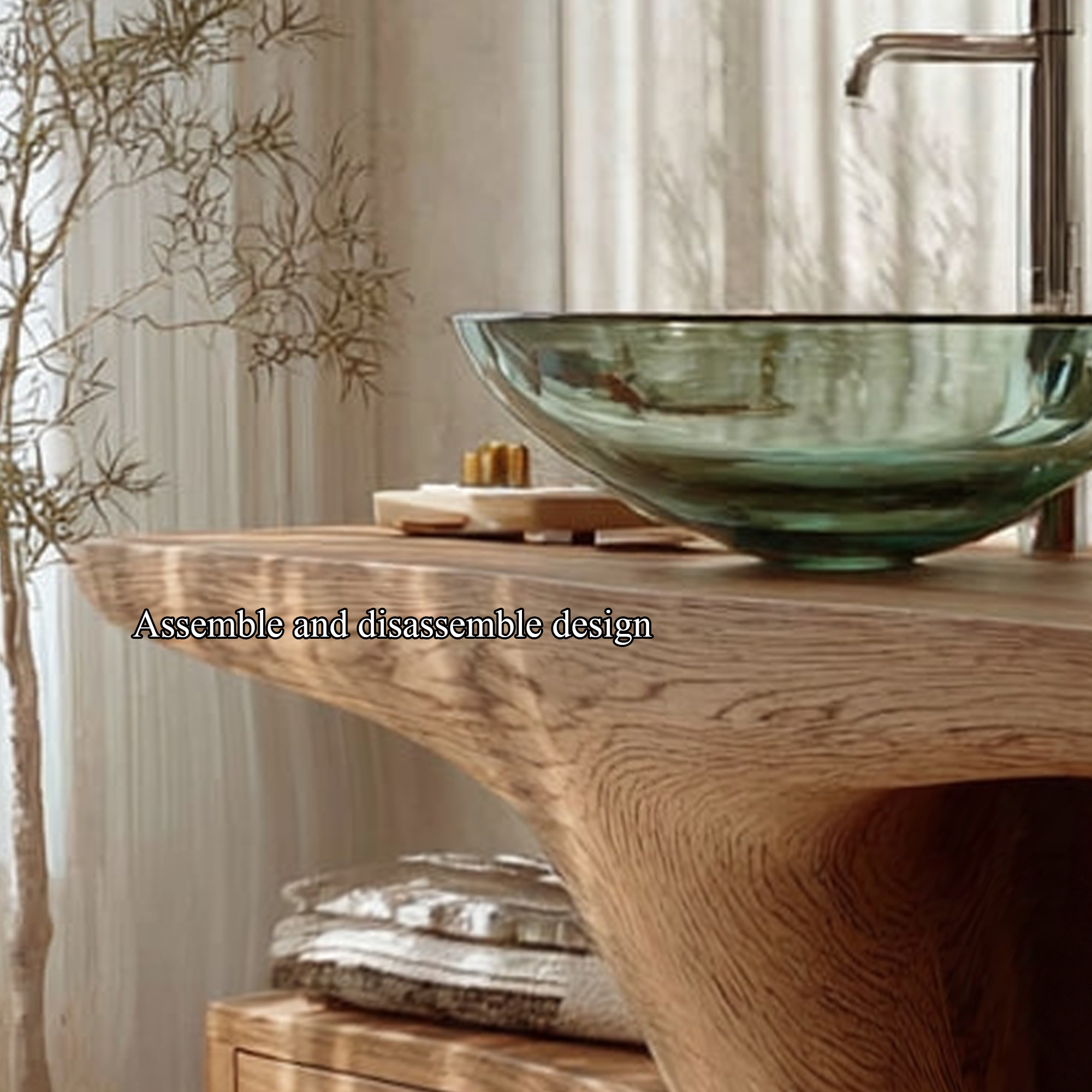 Rustic Minimalist Storage Vanity Bathroom SINLKIBRV130