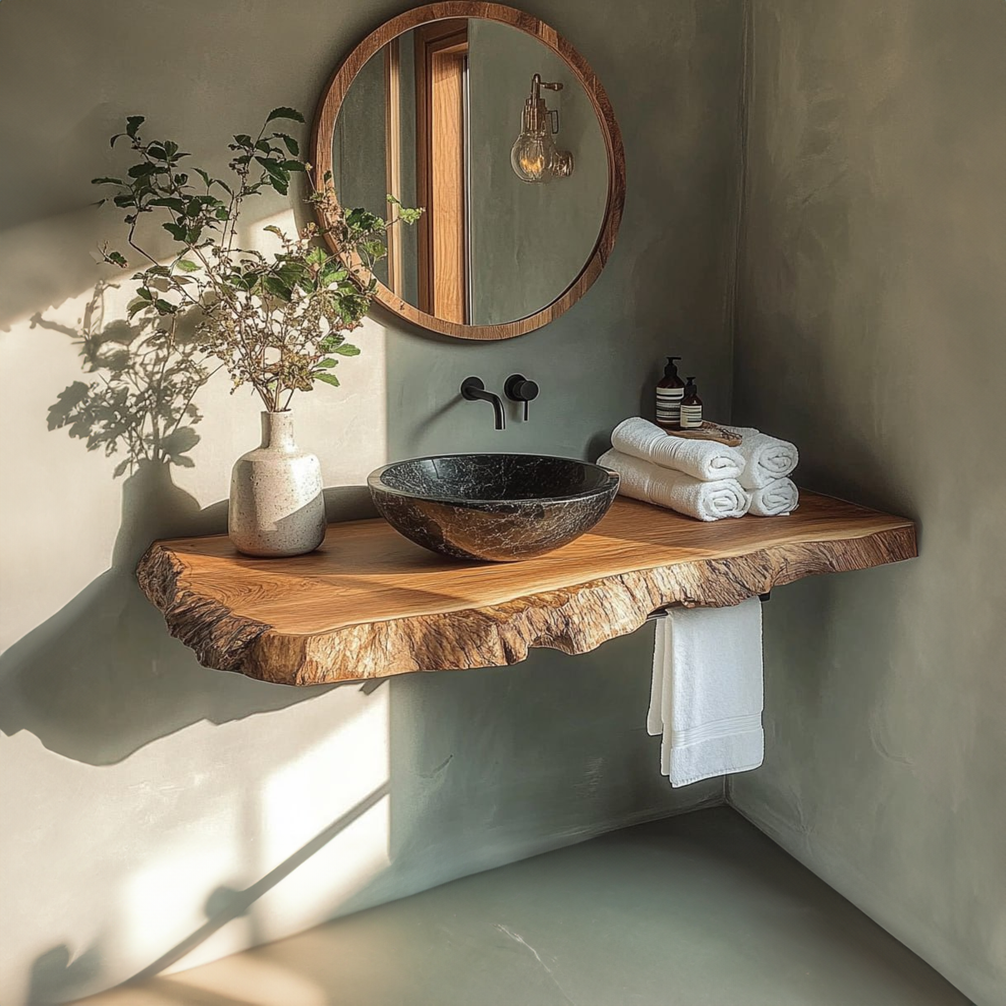 Rustic Minimalist Washstand Bathroom SINLBRV111