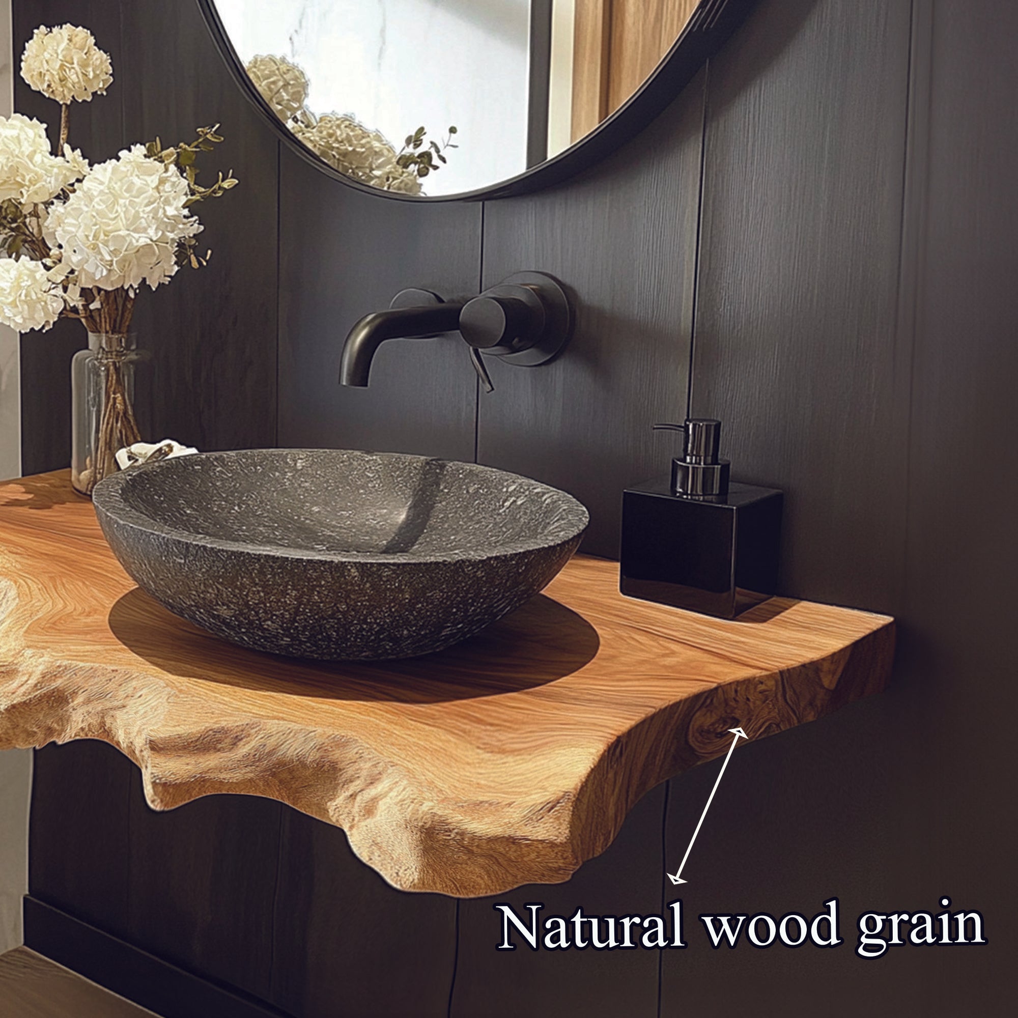Rustic Modern Wood Sink Stand Apartment SINLBRV052