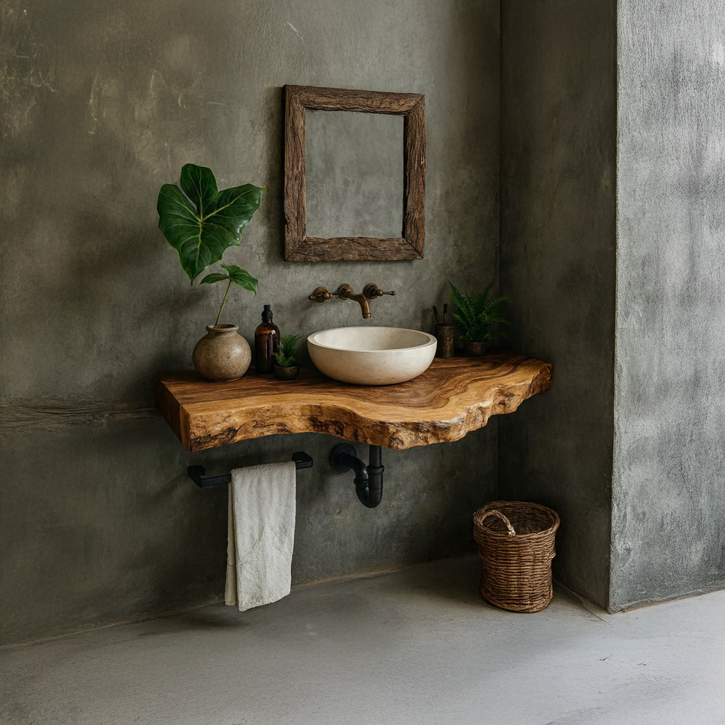 Rustic Single Vanity Bathroom SINLBRV112