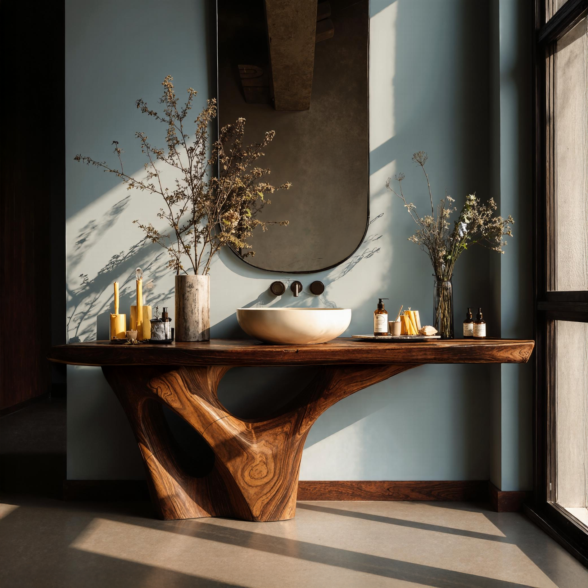 Rustic Solid Vanity For Timeless Bathroom Furniture SILDTTNBRV001