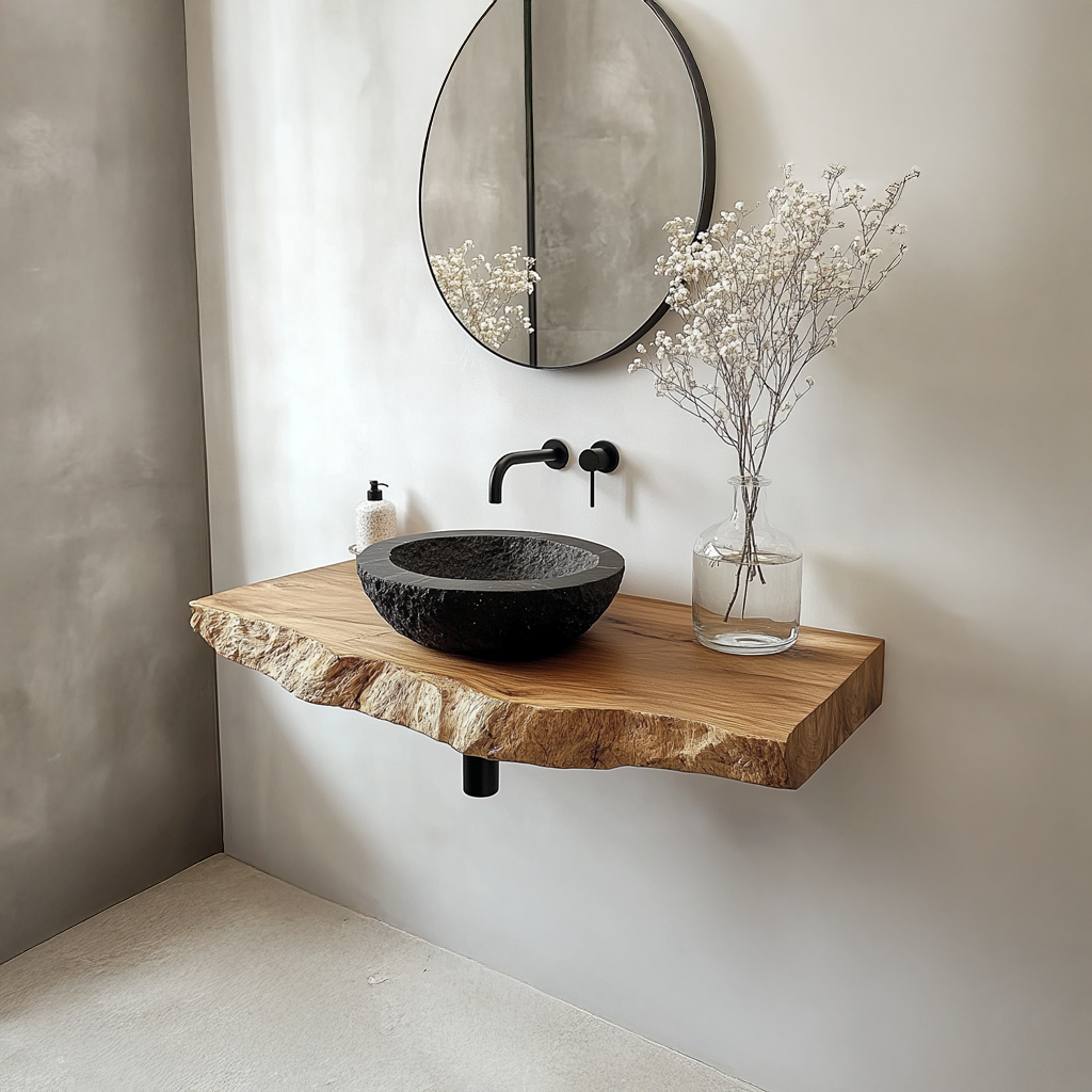 Rustic Solid Wood Vanity Bathroom SINLSABRV068