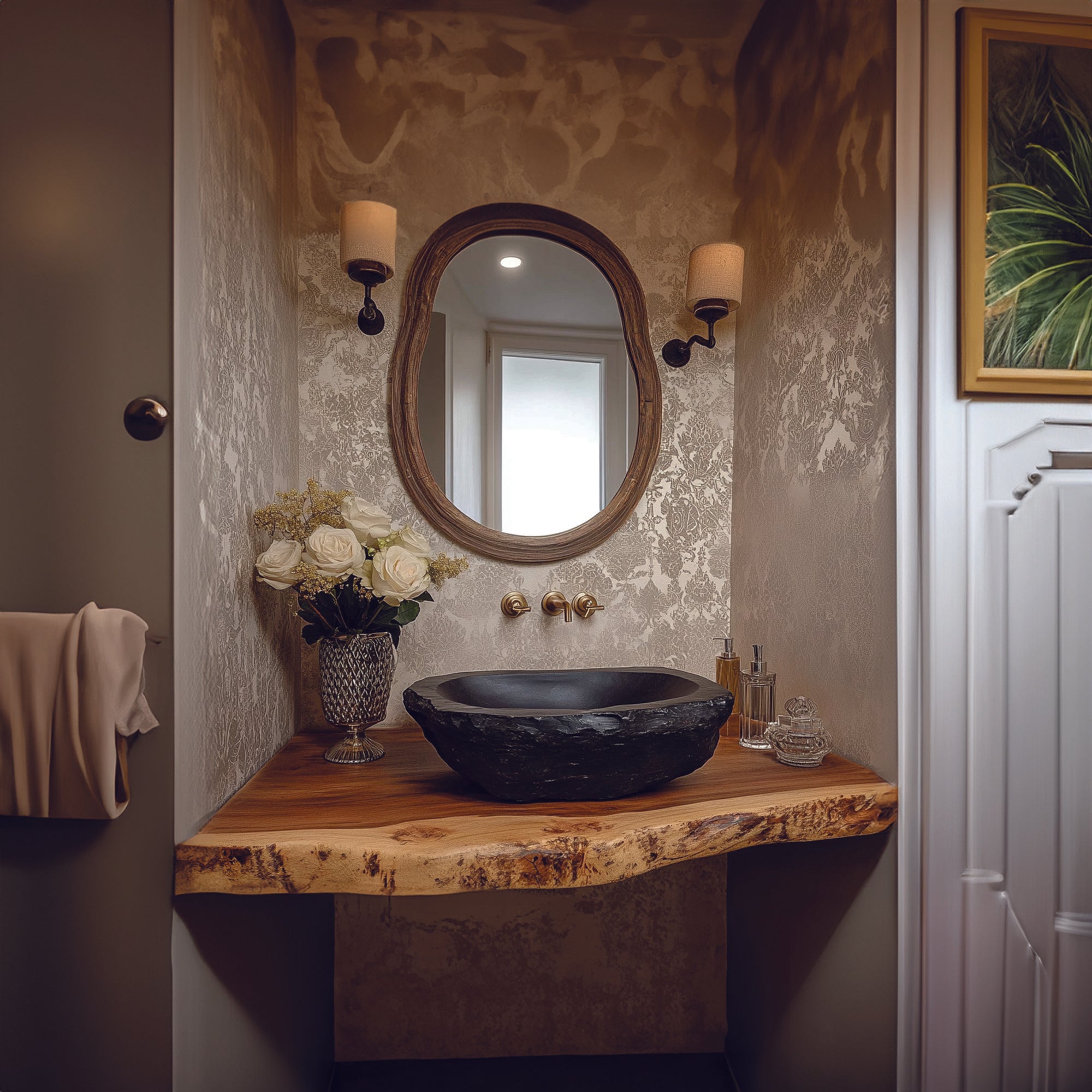 Rustic Traditional Wood Sink Stand Bathroom SINLBRV049