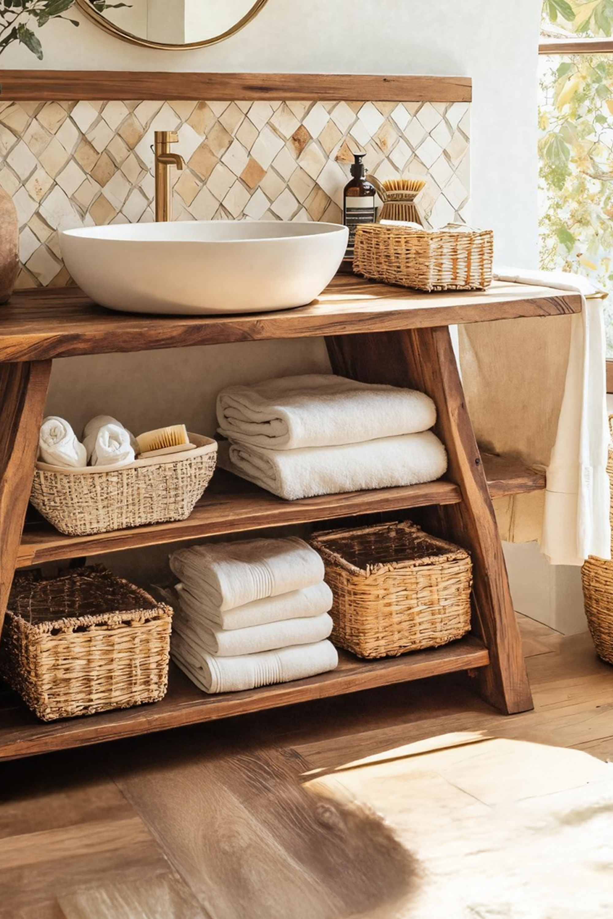 Rustic Vanity With Drawer For Compact Bathroom Spaces SILDTTRBRV047