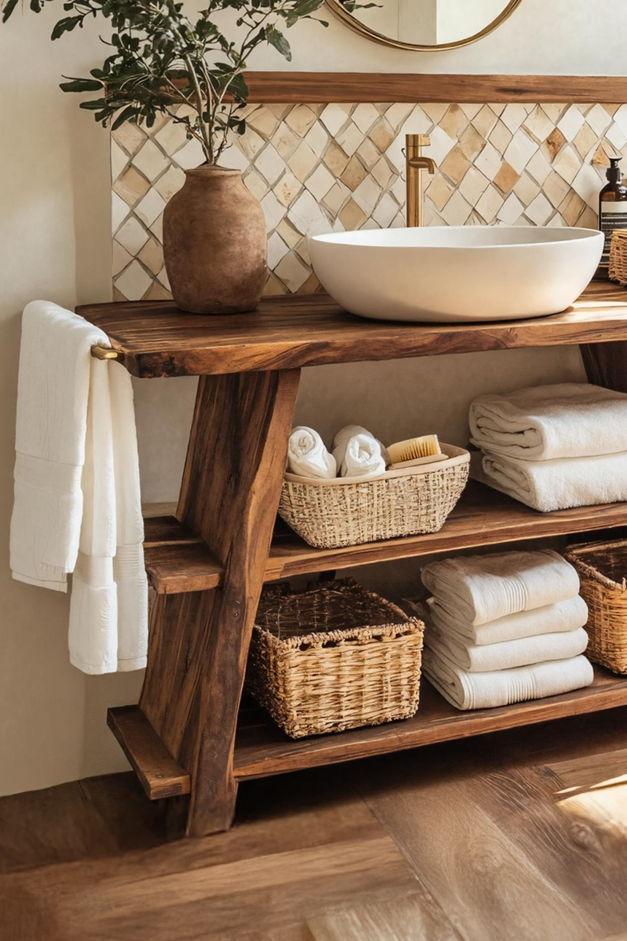 Rustic Vanity With Drawer For Compact Bathroom Spaces SILDTTRBRV047