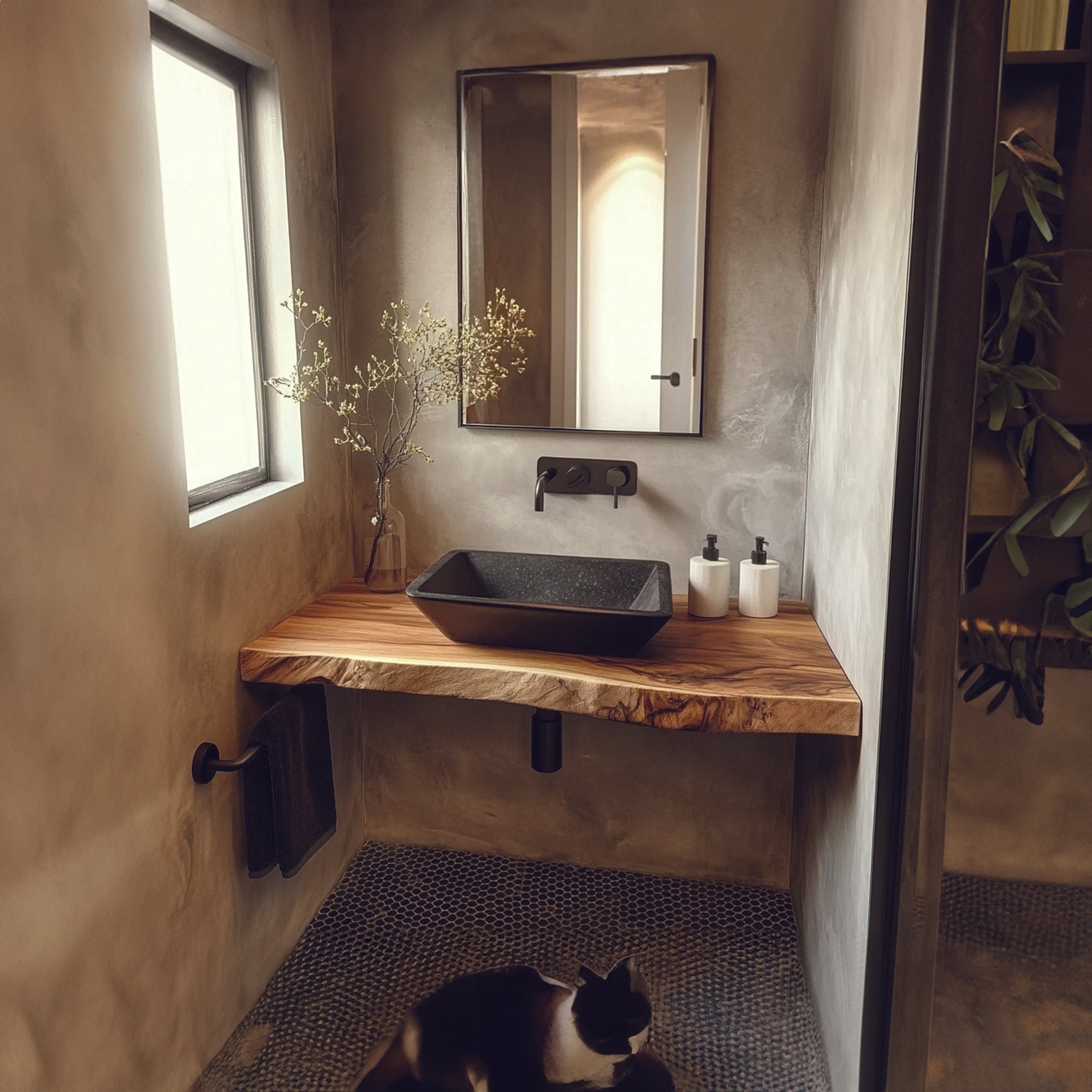 Rustic Wall Mounted Floating Shelf Living Room SINLBRV047